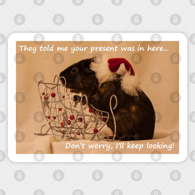 I'll keep looking - your presents here somewhere. Sticker by DeborahMcGrath